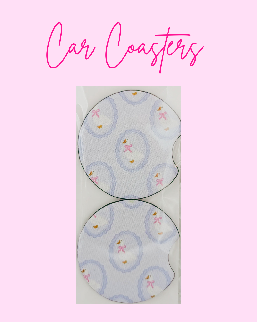 Coquette duck coasters - preorder