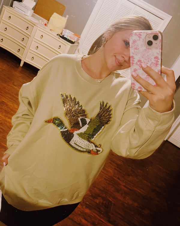 MALLARD SEQUINS CREWNECK