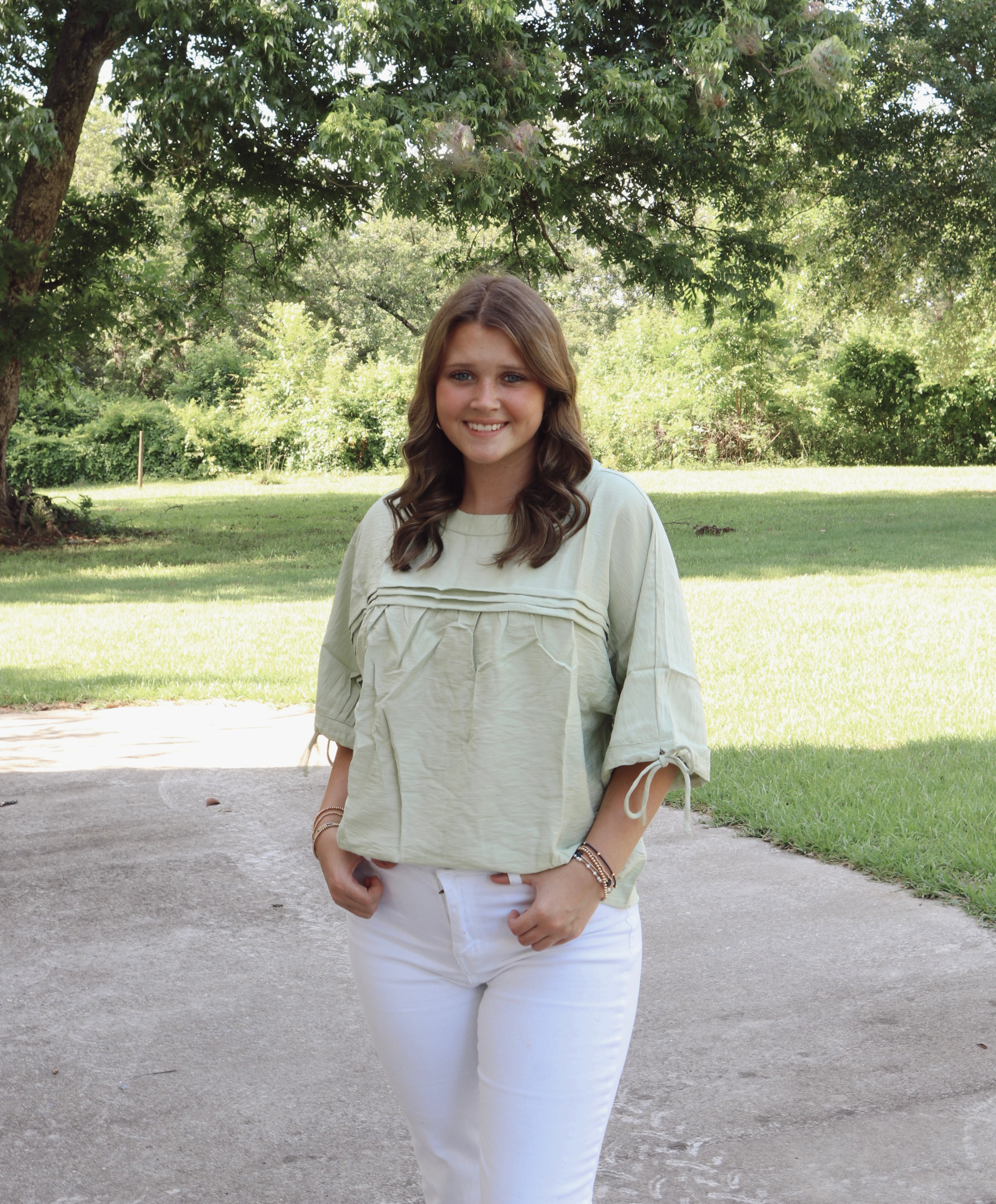 SAGE BLOUSE TOP